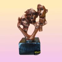 Marble Dust Three Faces showpiece